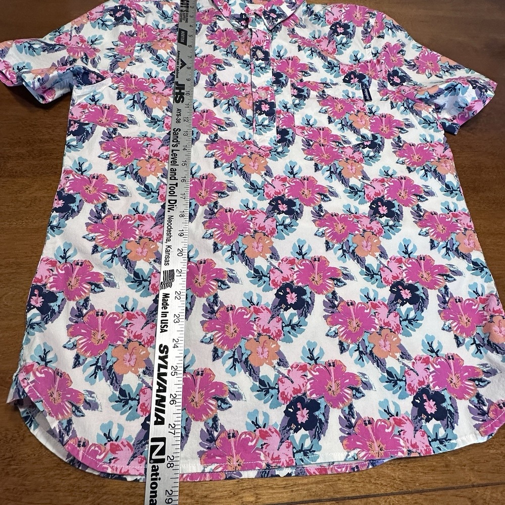 Chubbies The Wedding‎ Crasher Shirt Pink Floral Hawaiian S/S Half-button Med - Picture 10 of 11